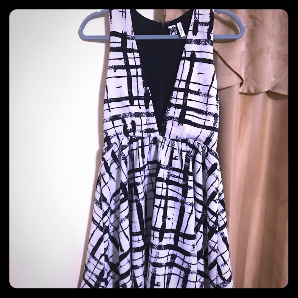 Deep v mini dress free press small nwot